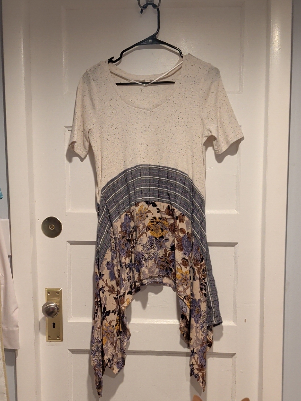 Boho Floral Handkerchief Tunic Top